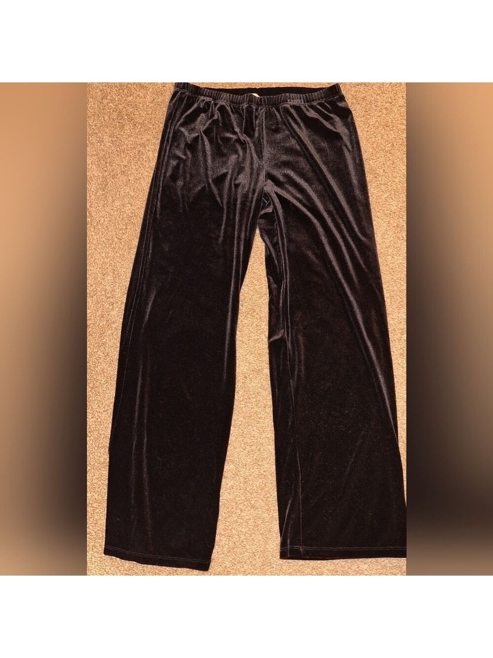 Nexxen Black Velvet Elastic Waist Pants Large